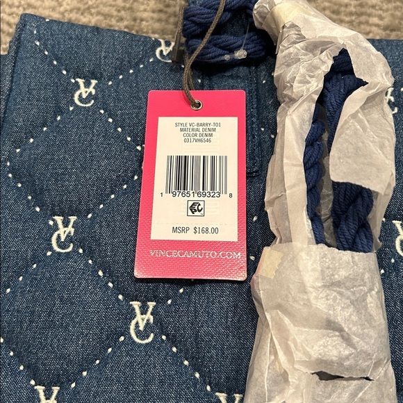 Vince Camuto Barry Denim Tote Bag - Picture 3 of 5